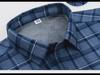 Men's Luxe Double-Sided Velvet Thickened Striped Plaid Long Sleeve Shirt for Autumn and Winter
