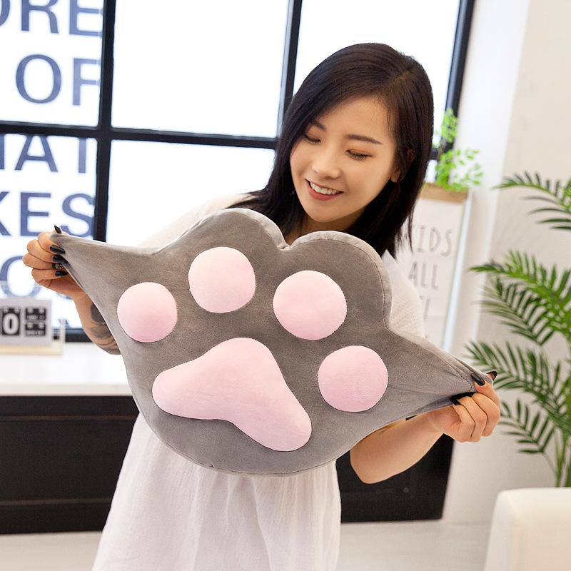 Cute Cat Paw Air Conditioner Blanket Soft Children Xia Liang Quilt Dual-purpose Down Cotton Throw Pillow Quilt