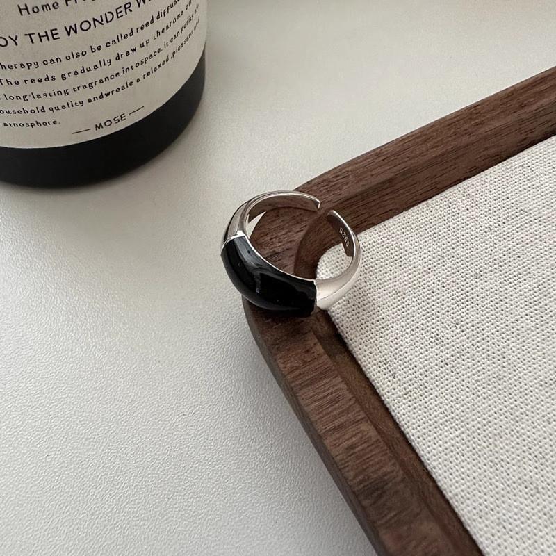 Sophisticated Dripping Glaze Copper Ring For Women Fashionable And Adjustable Design