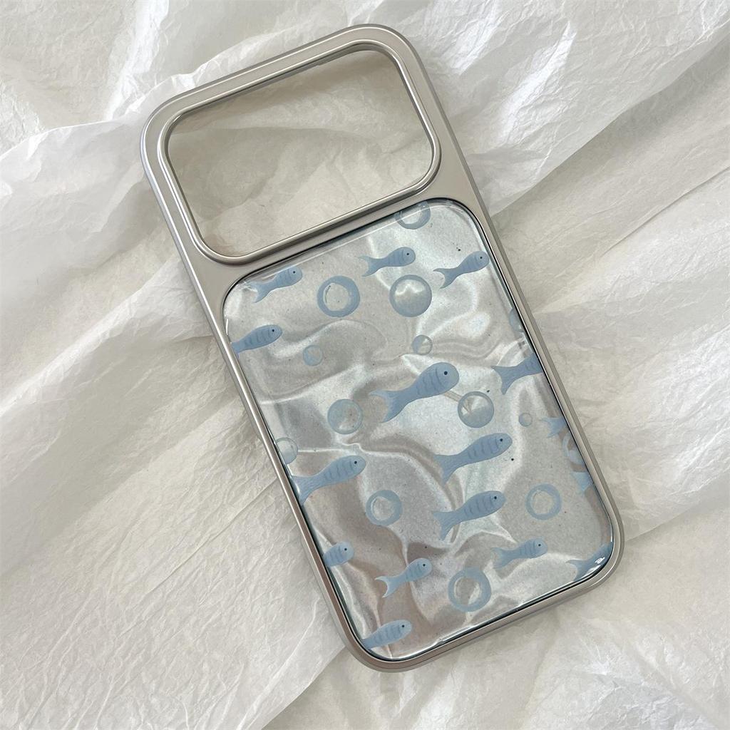 Electroplated Bubble Fish iPhone 14/13 ProMax Full-Coverage Drop-Proof Case