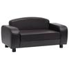 vidaXL Dog Sofa, Brown, 80 X 50 X 40 Cm, Faux Leather