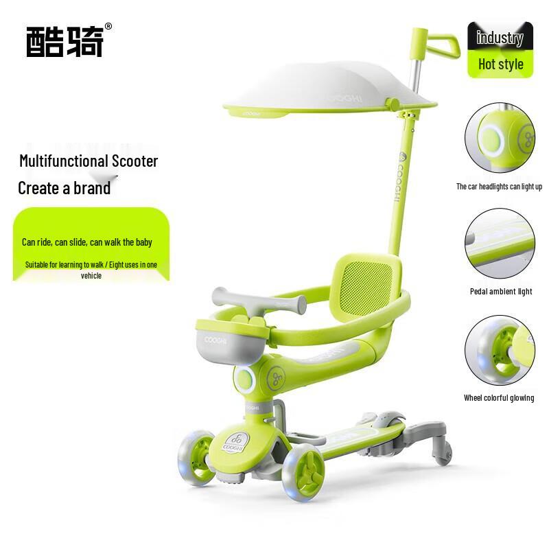 COOGHI Q8 Kids 8-in-1 Light-Up Scooter