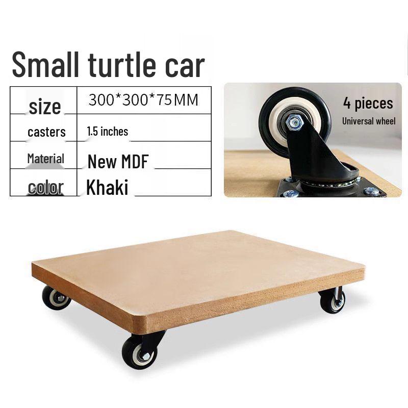 Robuster hölzerner Schildkröten-Auto-Wagen mit leisen Universalrädern