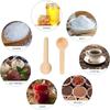 10/30PCS Mini Wooden Spoons Round Head Coffee Honey Tea Spoon Kitchen Natural Wood Sugar Salt Condiment Scoop Reusable Tableware