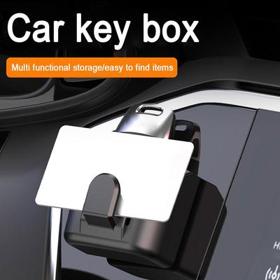 Multifunktionale Auto-Schlüssel-Aufbewahrungsbox mit Haken Auto-Klebe-Aufbewahrungsbox Innenraum Mittelkonsole Auto Anti-Rutsch-Konsole Sup Z2Z8