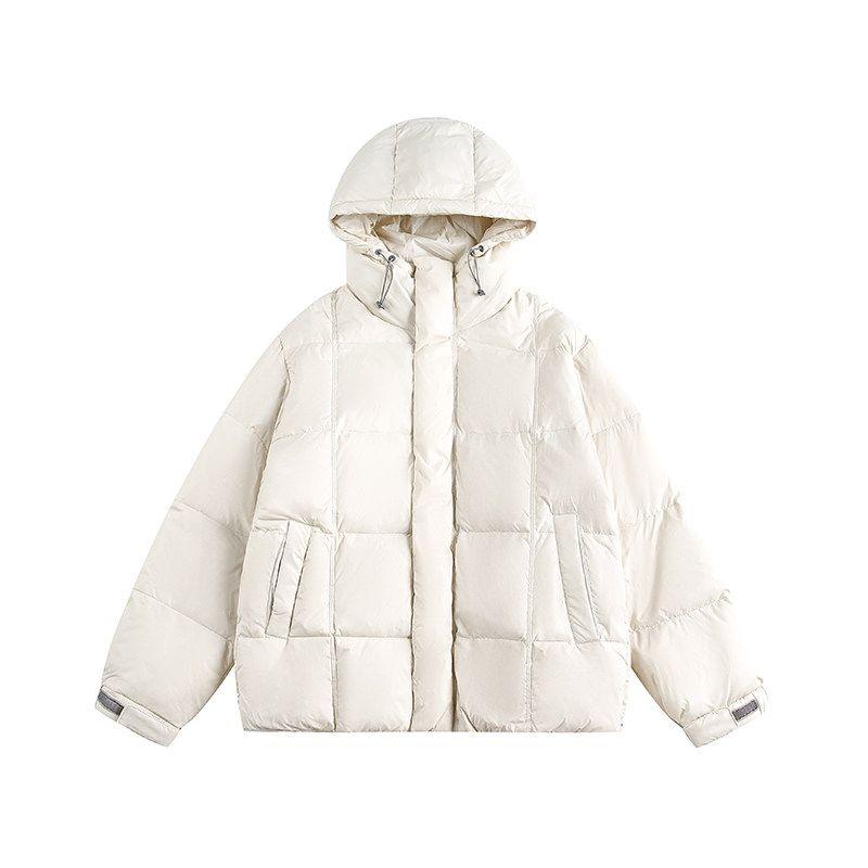 Dream Made90 White Duck down Color-Blocked Puffer Jacket for Men, Winter Thickened Warm Couple's Bread Coat