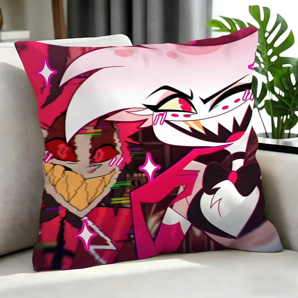 cartoon Hazbin Hotel Cushion Cover Cushion Cover Set 4Pcs 50x50 45x45 40x40 Pillowcase Decorative Sofa Home Decor