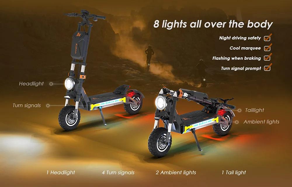 EU Stock KuKirin G4 Max Electric Scooter 2*1600W Motor 60V 35.2Ah Battery 86km/h Speed 95KM Range Off-Road Tire E-scooter