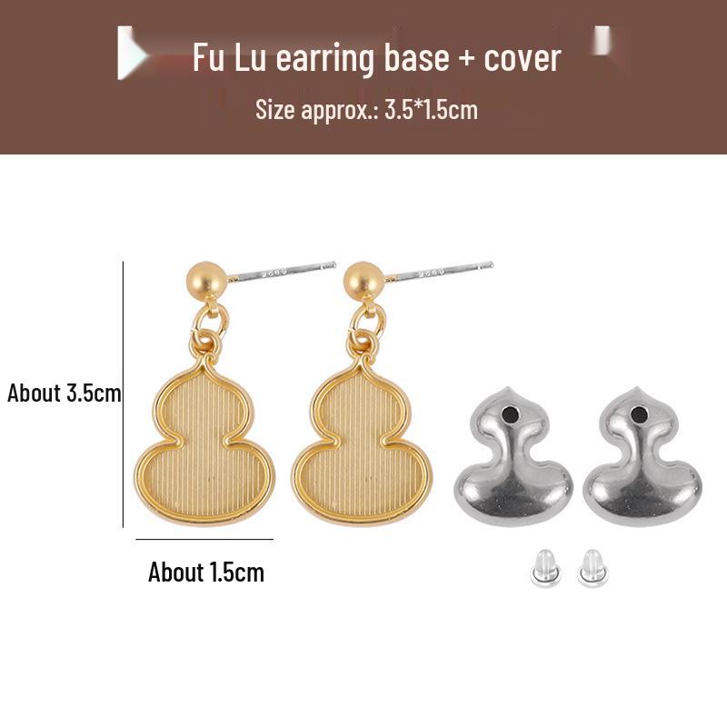 DIY Handmade Brocade Dangle Earrings Kit with 925 Silver Needles - New Chinese Style Gift Set