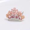 Crown Flower Comb Premium Sense Cute High-End Princess Haircard Women'S Headdress Diamond Hairpin Hair Accessories Hair Comb