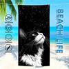 Towel Textile Bathrobe Beach Quick-Drying Lightweight Looks Cat Cool Portable Up Camping Swim Pool Travel