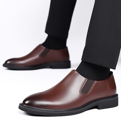 Comercio Exterior 2024 Nuevos Zapatos de Hombre de Negocios Zapatos Casuales de Cuero de un Pedal Manga Estilo Británico Punta Chelsea Mocasines