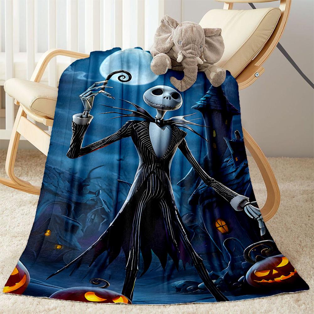 Nightmare Before Christmas Blanket Soft Warm Cozy Great for Office Chair Bed Office Four Seasons Multipurpose Playful Design