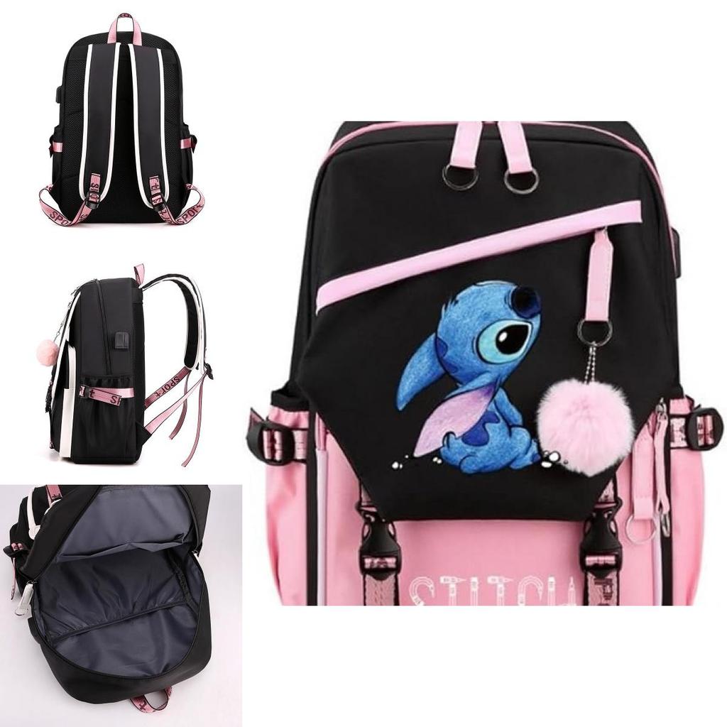 Fashionable Color Blocked Stitch Pattern Student Large Capacity Backpack For Travel And School Use