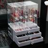 Multi Level Jewelry Tray Jewelry Display Stand Bracelets/Necklaces/Bangles Holder Transparent Jewelry Storage Box