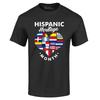 Hispanic Heritage Month Flag Heart T-shirt Hispanic Shirts