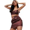 Missy Empire Womens/Ladies Studded Satin Mini Skirt