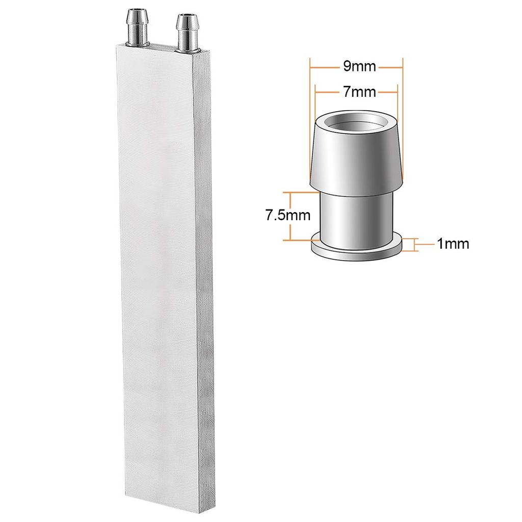 uxcell Aluminum Water Block 40x240mm Polished Heatsink with Nozzle for PC Computer CPU Graphics Radiator