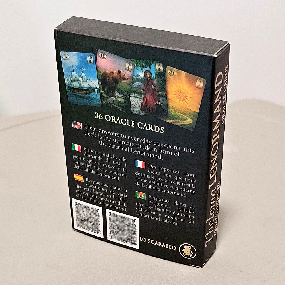 Thelema Lenormand Oracle Deck 36 Esoteric Divination Cards for Daily Guidance 9*6cm Double-embossed Cardstock