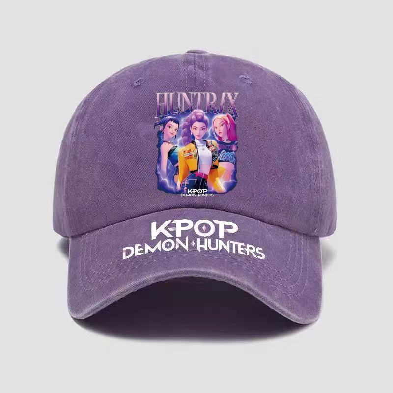 Demon Hunter Girls' Printed Baseball Cap, Retro Baseball Cap, Casual Cotton Sports Washed Cap