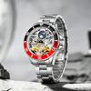 Forsining Luxury Mechanical Watch for Men Moon Phase Rotating Bezel Tourbillon Skeleton Automatic Watches