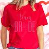 Finger Wedding Ring Graphic Tops for Women Team Bride T-shirt Girls Single Farewell Bachelorette Hen Party Bridal Shower Shirts