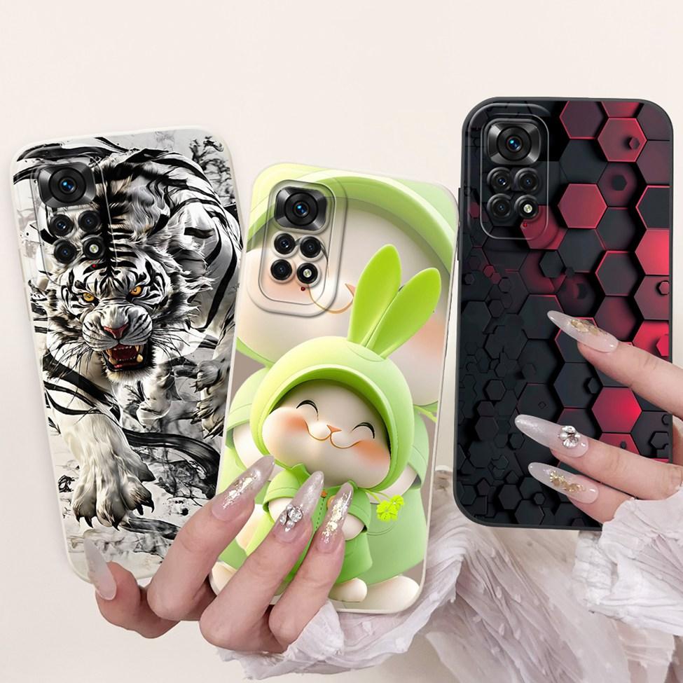 6.67'' Global For Redmi Note 11 Pro Case Silicone Fashion Luxury Cute Cat Painted Shockproof Phone Case For Redmi Note 11 Pro 5G
