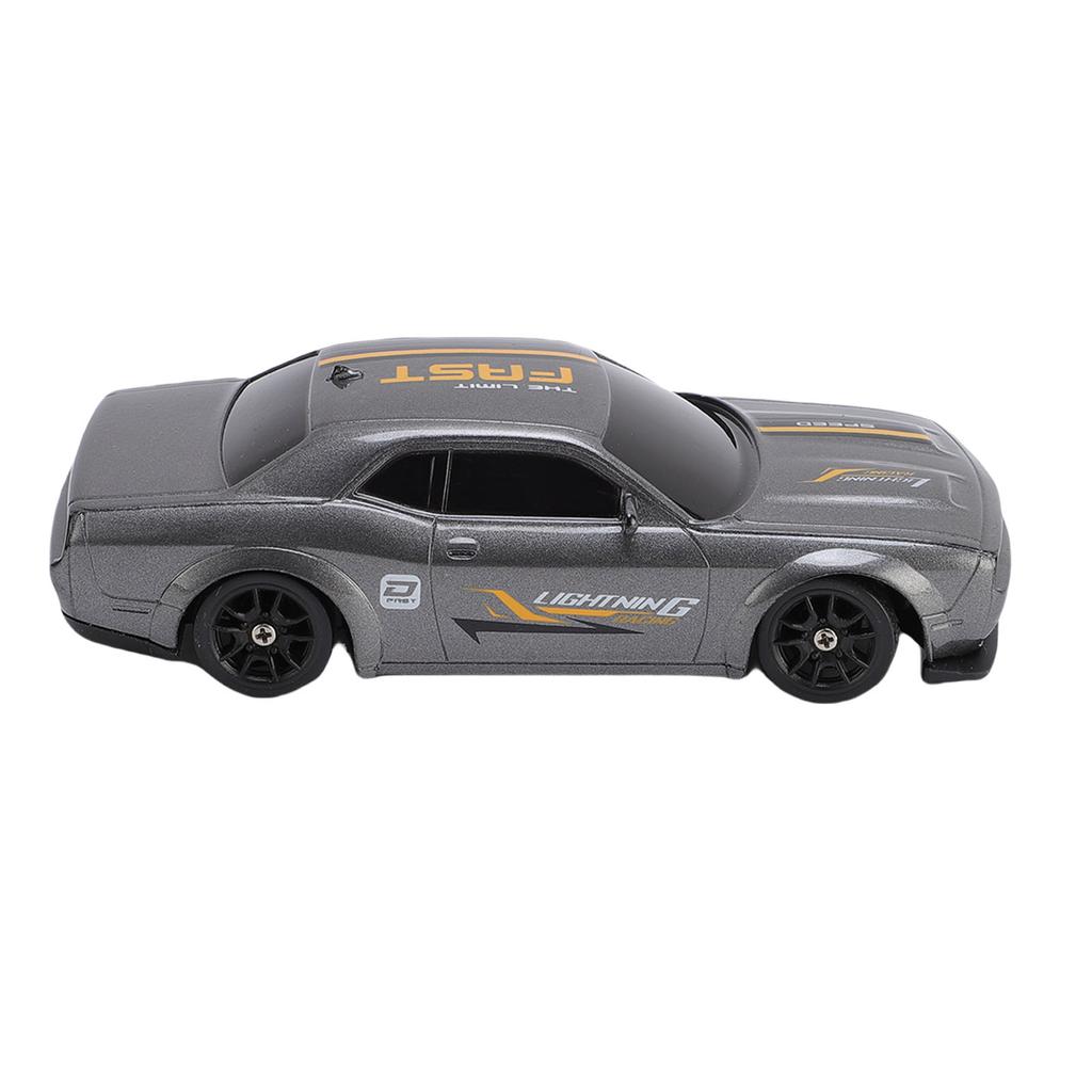 RC Drift Car with Light Variable Speed 1:43 Scale Remote Control 4WD Racing Vehicle Toy Silver