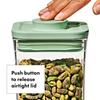 OXO Storage Container Pop Container 3 Piece Set with Scoop Small Square Short Pistachio