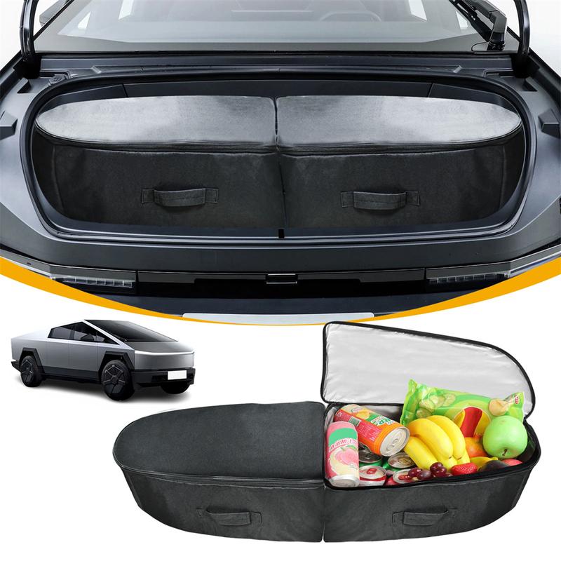 2pcs Front Trunk Oxford ulation Cooler Storage Bag for Tesla Cybertruck 2024 Waterproof Organizer Stowing Tidying Accessories