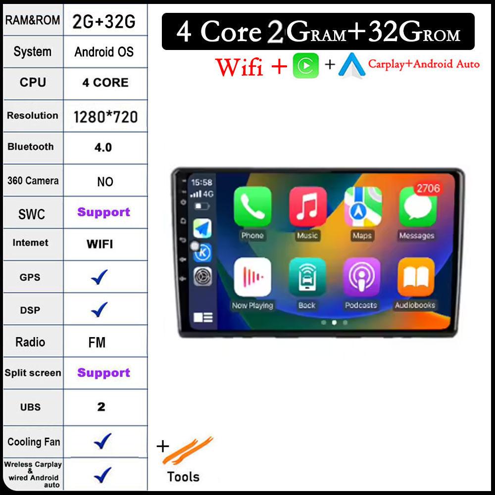 For Kia Ceed ED 2006-2012 Android 14 Car Multimedia Radio System WIFI Auto Navigation Carplay Bluetooth Player Intelligent