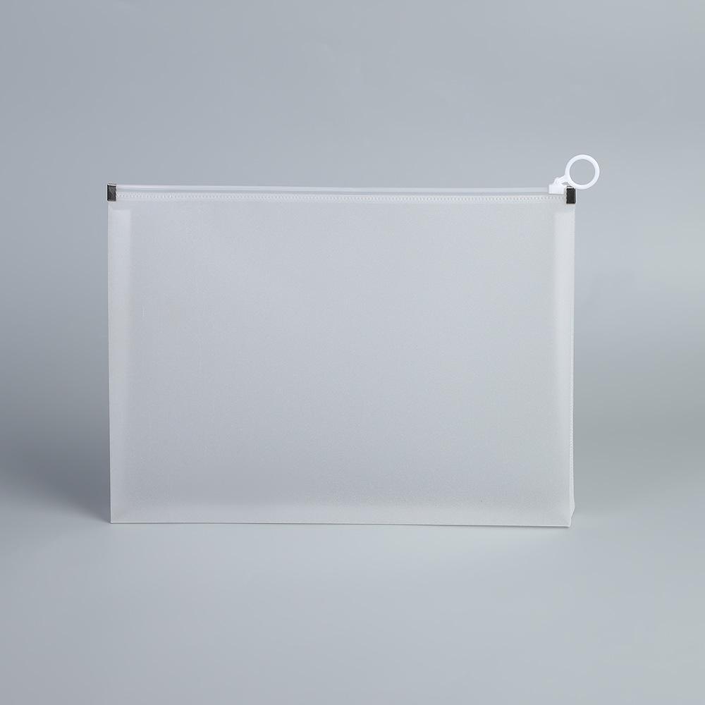 Custom Logo Transparent A4 Zipper Bag - Cartoon Pencil Case, Student Stationery, Waterproof PP Office File Holder