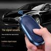 Tesla Model 3/Y/S Genuine Leather Key Cover with Metal Protective Shell Buckle