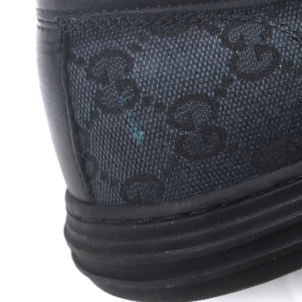 Excellent GUCCI Low cut sneakers black canvas mens 6.5 426189 Used