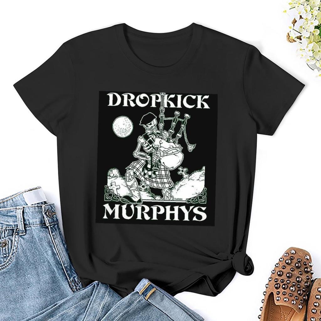Rr11 Dropkick Murphys T-Shirt Summer Tops Short Sleeve Tee Aesthetic Clothes Blouse Cotton T Shirts Women