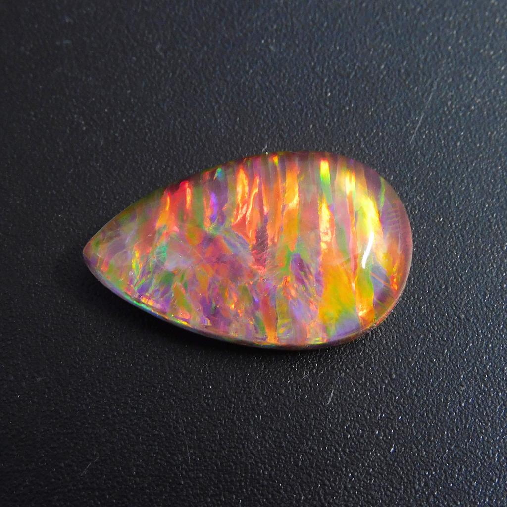 Certified Lab Created Boulder Opal 9.30 Ct Pear Fabulous Loose Gemstone