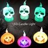1Pcs Mini Halloween LED Candle Light Skeleton Pumpkin Night Light Party Supplies