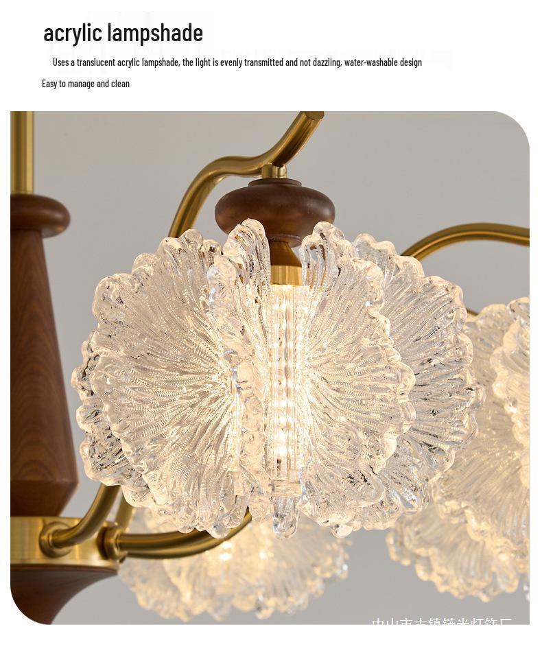 Retro American Chandelier: Versatile Living Room, Bedroom & Dining Lamp with Persimmon Design
