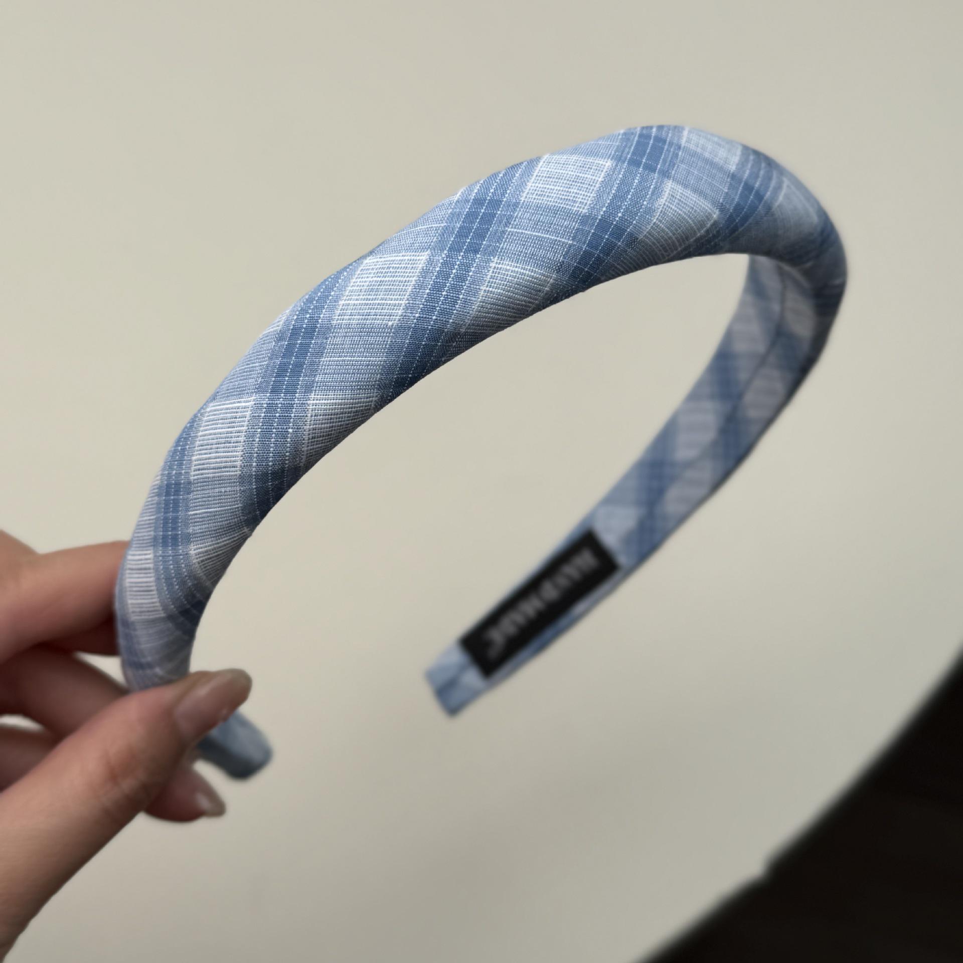 

Blue Plaid Anti-Frizz Headband & Hair Accessories Set