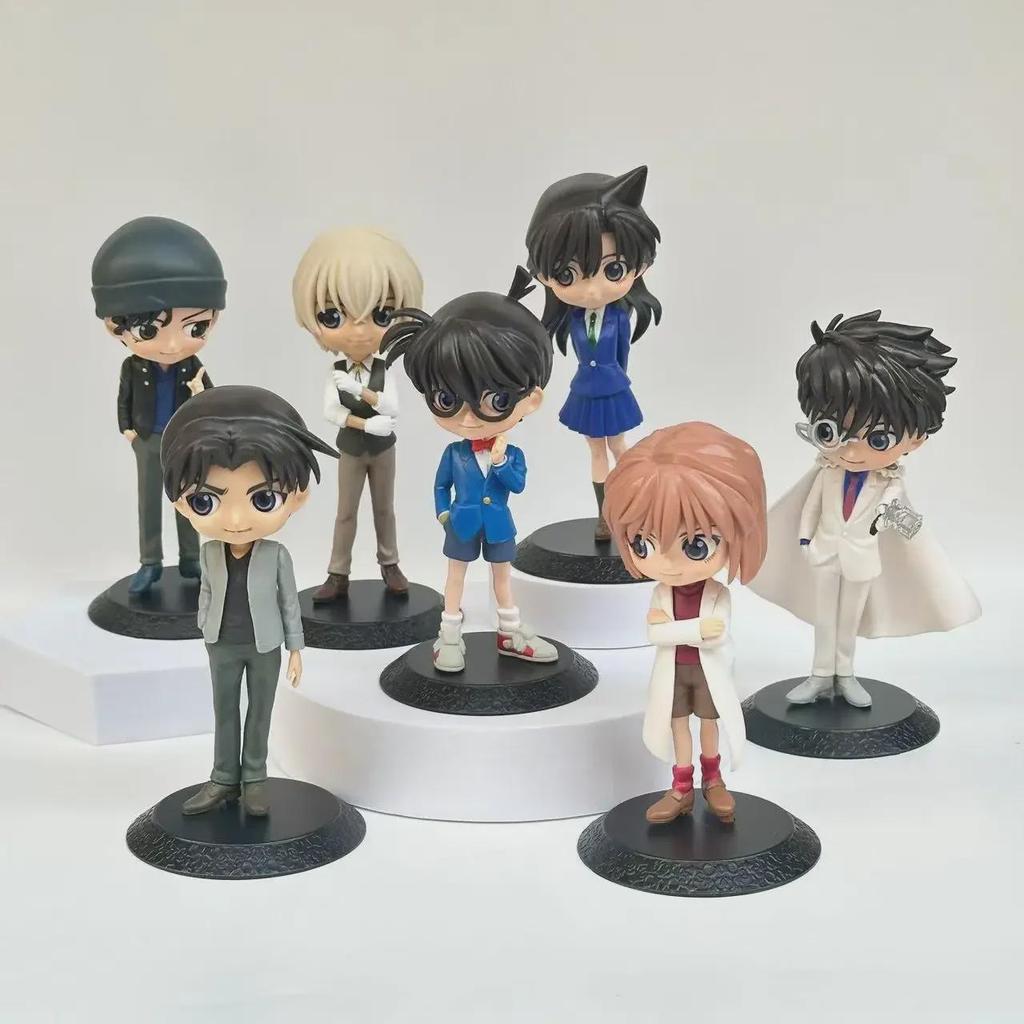 Set of 7 Detective Kaito Kid Figures: 6-Inch Anime Characters - Xiaolan, Shirley, Shuuichi, Heiji.