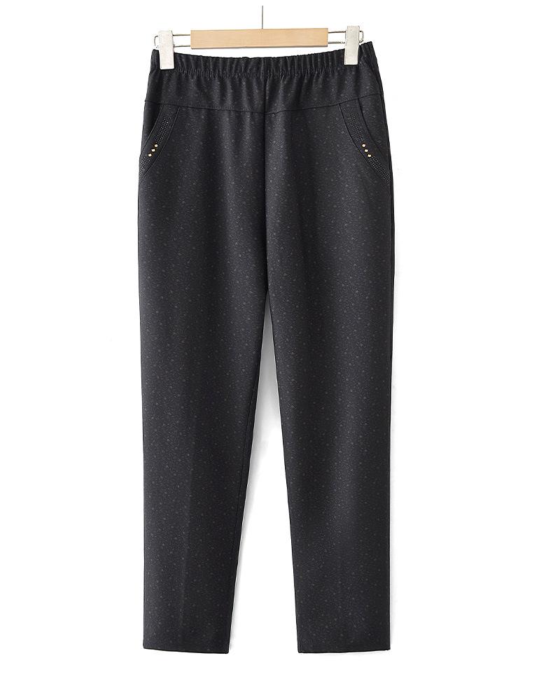 Spring & Fall Women's Straight-Leg Pants for Middle-Aged & Elderly - Mom & Grandma Casual Loose Fit