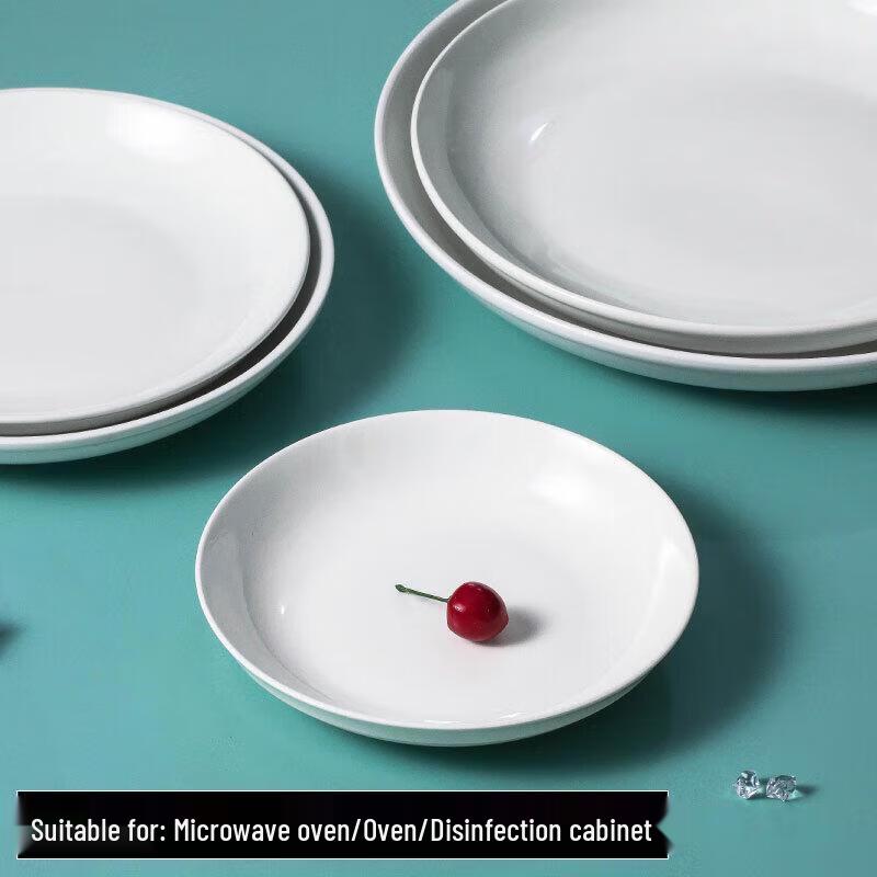 JINGRX 12-inch Round Ceramic Serving Plate