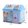 Cute House Coin Box Metal Coin Safe Storage Box House Shape Piggy Bank  Christmas Gift