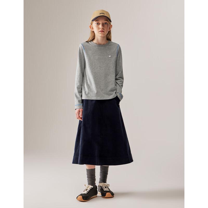 ELLE KIDS Girls Contrast Embroidered Long-Sleeve T-Shirt 150