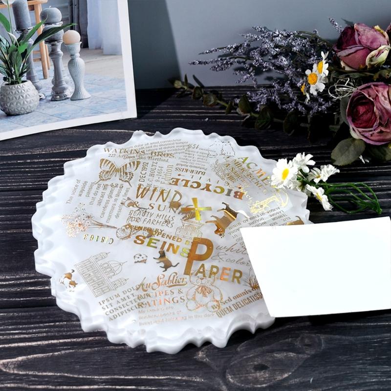 Resin Moulds Uneven Shape Resin Cup Pad Moulds Silicones Cup Mats Molds Silicones Cup Tray Molds Silicones Texture