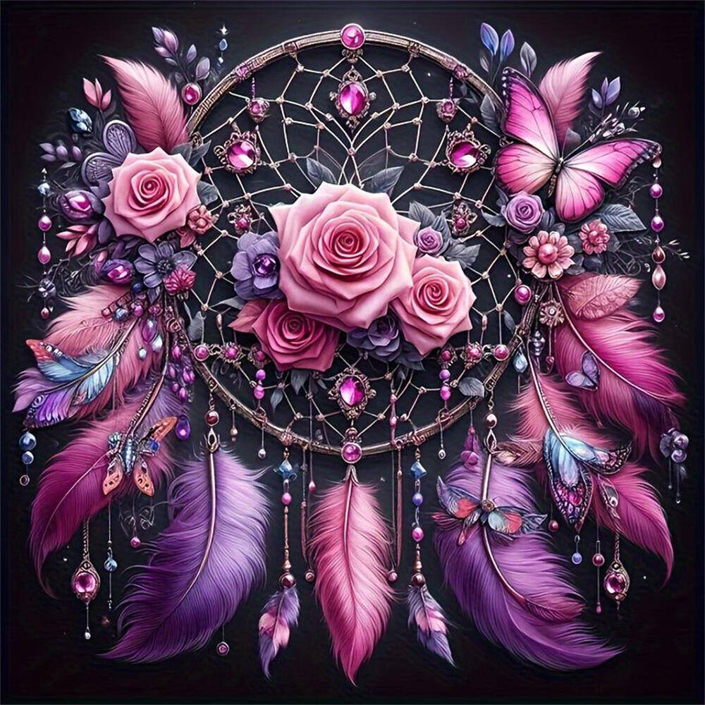 Owl Diamond Mosaic Dreamcatcher Diamond Painting Animal Full Square Round Drill Embroidery Cartoon Bedroom Decoration