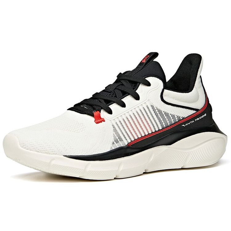 Anta Training Series Flexible Arc Durable Low-Top Training Shoes Men Sneaker White Black 112127703-4