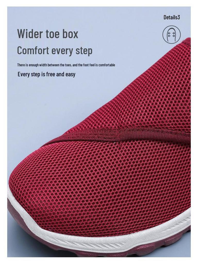 Women's Breathable Velcro Soft Sole Casual Shoes for Middle-Aged & Elderly