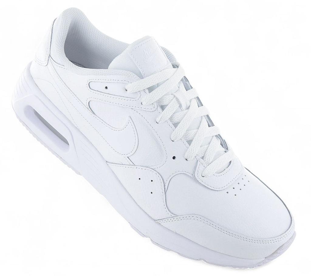Nike Air Max SC Lær - Trippel Hvit - Herre Sneakers Sko Hvit DH9636-101 ORIGINAL