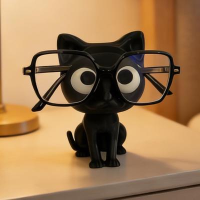 Soporte para Gafas con Forma de Gato Exhibidor de Gafas Soporte para Gafas para Escritorio para Dormitorio Sala de Estar Dormitorio Apartamento Oficina